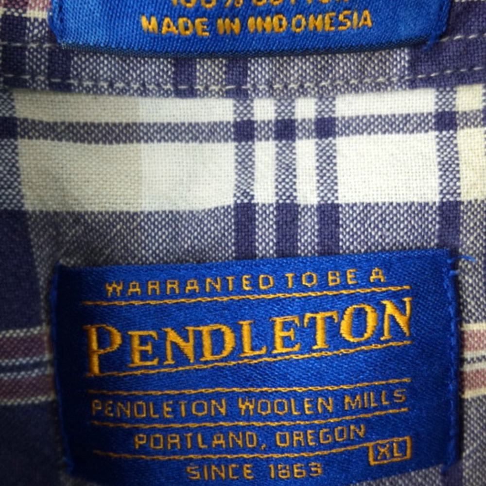 Pendleton Plaid Button Down S/S Pocket Shirt Xl - image 3